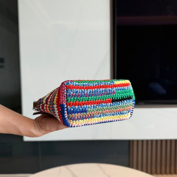 Miu Crochet Pouch Multicolor Cotton