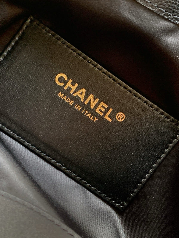 CC 25C Hobo Bag 30cm Black Grained Calfskin