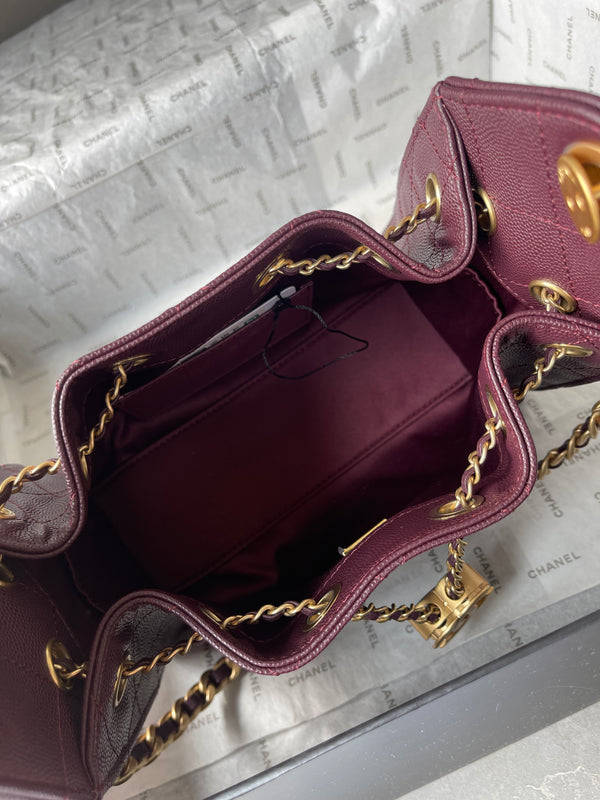 CC 26c Hobo Bag 30cm Burgundy Caviar Leather GHW