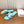 HM 26s Oran Slides Light Blue Crocodile-Embossed Leather