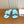 HM 26s Oran Slides Light Blue Crocodile-Embossed Leather