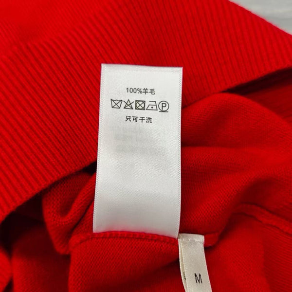 CE Sleeveless Knit Top Red Wool
