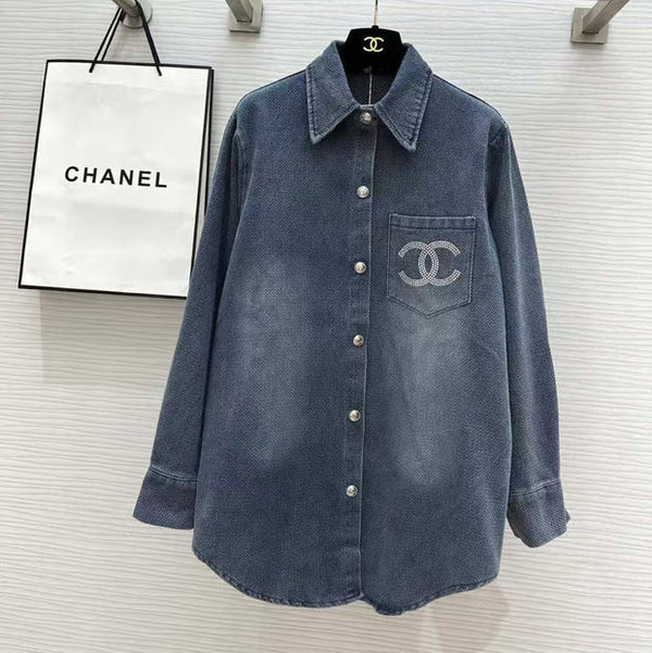 CC 2026 Denim Shirt Washed Blue Cotton