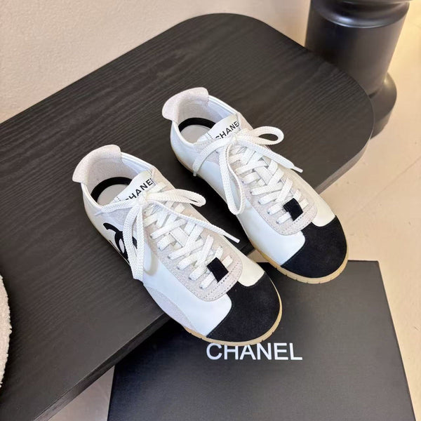 CC 26s Trainers White Grey Black Calfskin & Suede