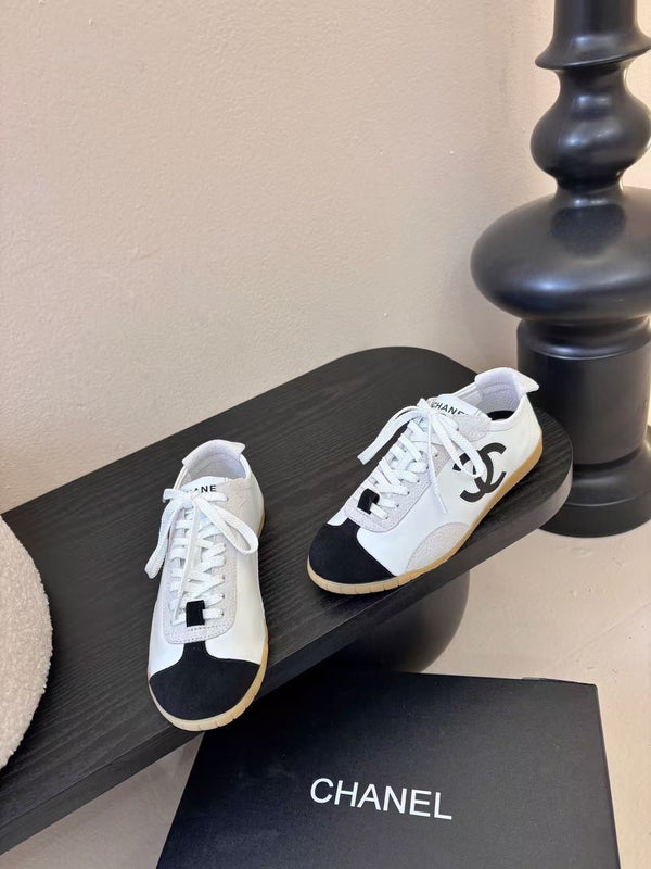 CC 26s Trainers White Grey Black Calfskin & Suede