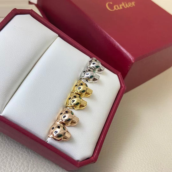 Cartier Green Tsavorite Eye Stud Earrings