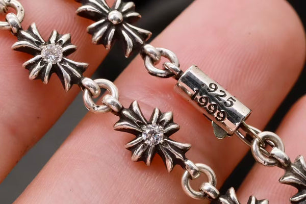 Chrome Hearts Silver Tiny E CH Plus Bracelet