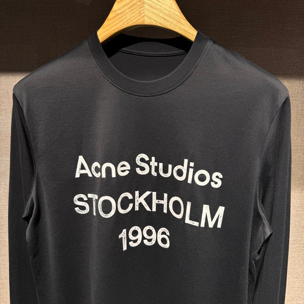 Acne Stockholm Long Sleeve T-Shirt Black Cotton