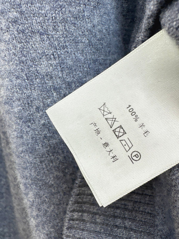TR Knit Wrap Cardigan & Wide-Leg Pants Set Slate Gray Wool