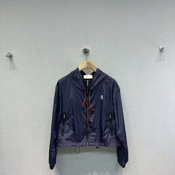Miu Blouson Set Navy Blue Technical Fabric