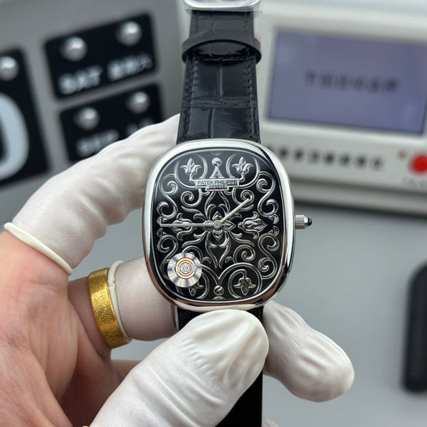 Patek Philippe Watch Golden Ellipse 36mm Black Enamel