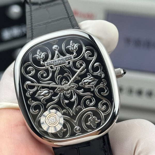 Patek Philippe Watch Golden Ellipse 36mm Black Enamel