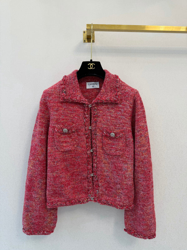 CC 26s Rhinestone Button Short Cardigan Jacket Wool 426209