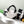 CC Cambon Mini 21cm White Black Logo Lambskin