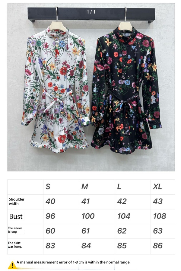 GG SS26 Flora Print Mini Dress White Multicolor Silk 351773