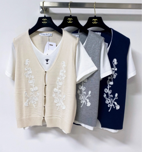 CD 2026 Layered-look Knit Top Polyamide 442953