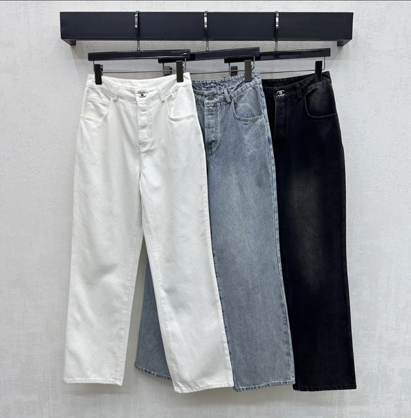 Chanel 2026 Jeans With Silver Buckle