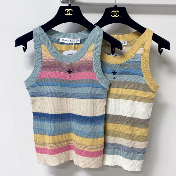 CD 2026 Multicolor Vest Wool Cotton 529388