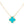 CLOVER MEDIUM TURQUOISE GOLD NECKLACE