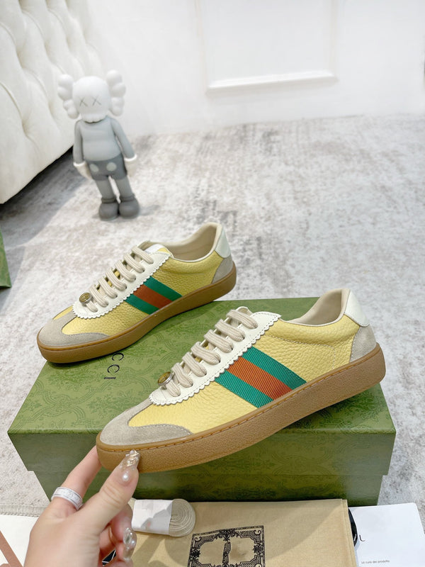 GG SNEAKERS ARDESIA YELLOW LEATHER