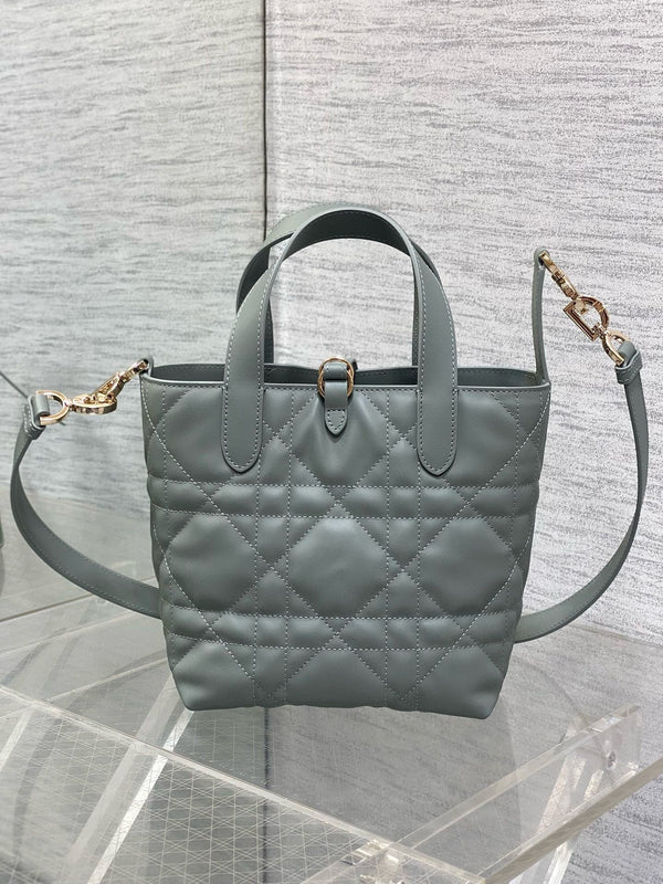 CD Small Toujours Vertical 18cm ROck Gray Calfskin