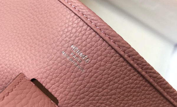 HM Evelyne 28 Togo Bag Pink