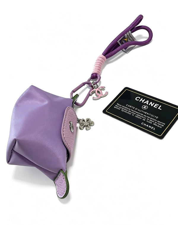 CC Purple And Beige Bag Charm