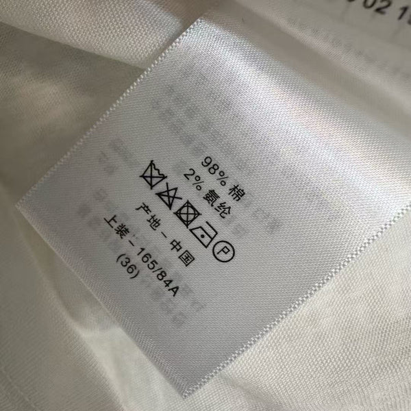 CD Fitted T-Shirt White Cotton Jersey with Green Dior Clover Motif