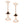 DREAM EARRINGS 3 MOTIFS ONYX MOP PINK GOLD