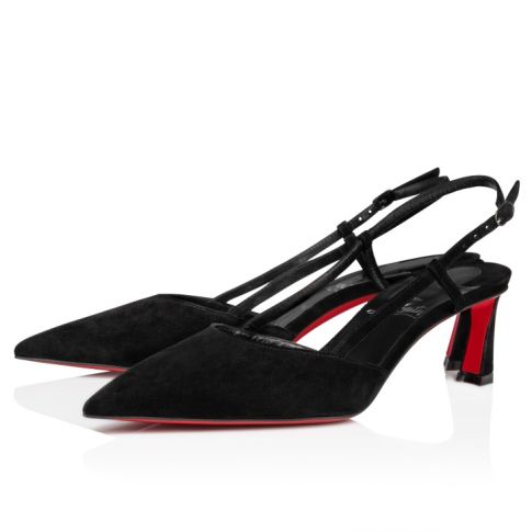 CL Condoroline 55 Mm Sling Back Pumps Veau Velours Black