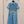 LV 25 Pleated Trendy Dress White Blue Poliester