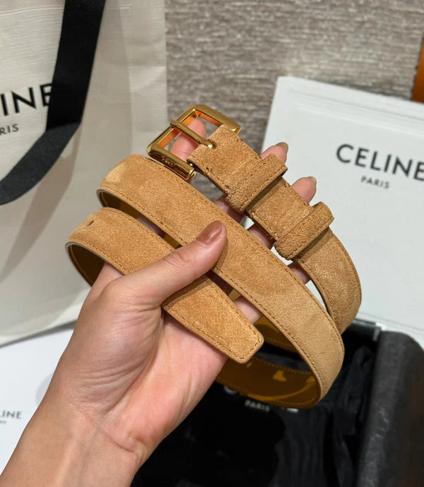 CL 2026 Arc de Triomphe Belt 2.5cm Suede Cowhide
