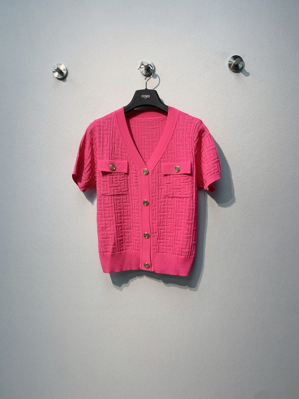 Balmain 26SS Cardigan Short-sleeved Shirt in Viscose