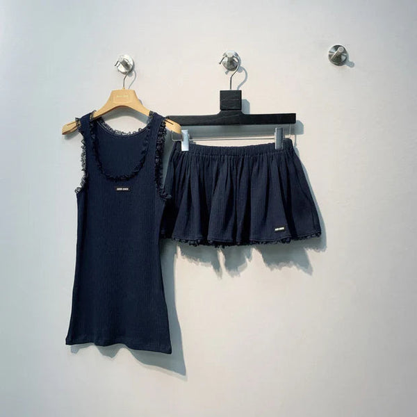 Miu 2026 Set Navy Wool 392889