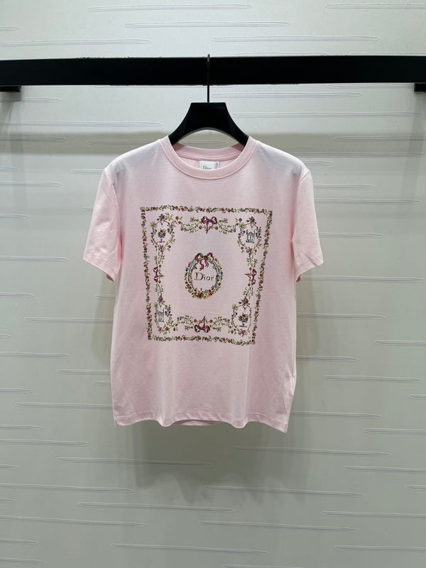 CD 26 Embroidered Short-Sleeve T-Shirt in Cotton