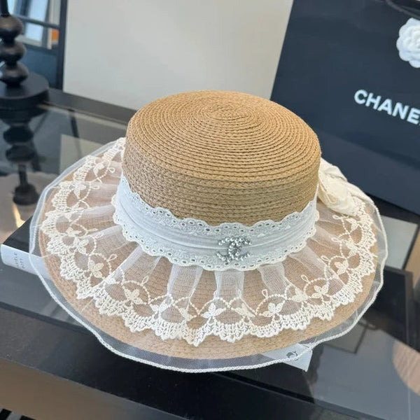 CC Lace Straw Hat 400882