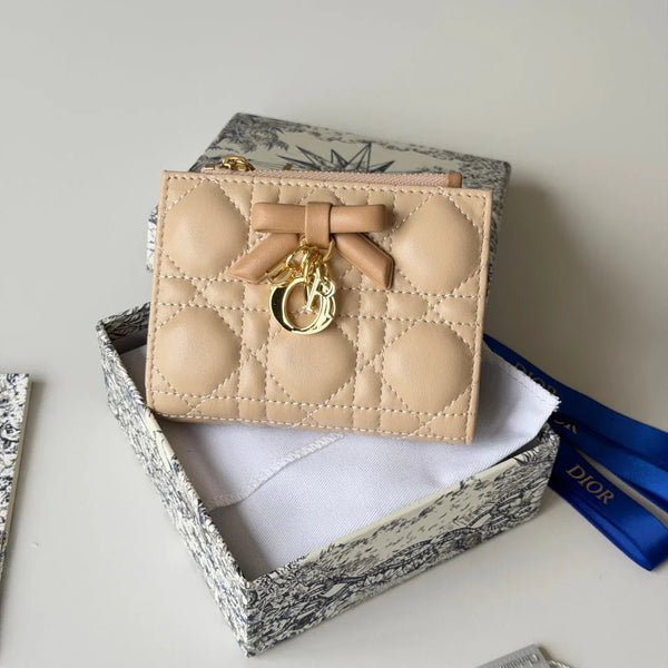 CD 2026 Freesia Wallet Lambskin
