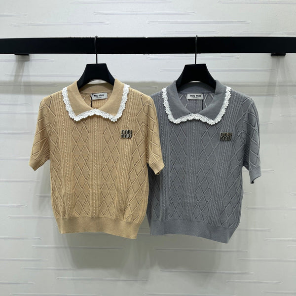 Miu 26s Short-Sleeved Shirt Cotton 397461