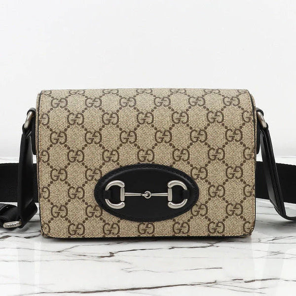 GG 2026 Horsebit 1955 Mini Bag 19cm Canvas Leather