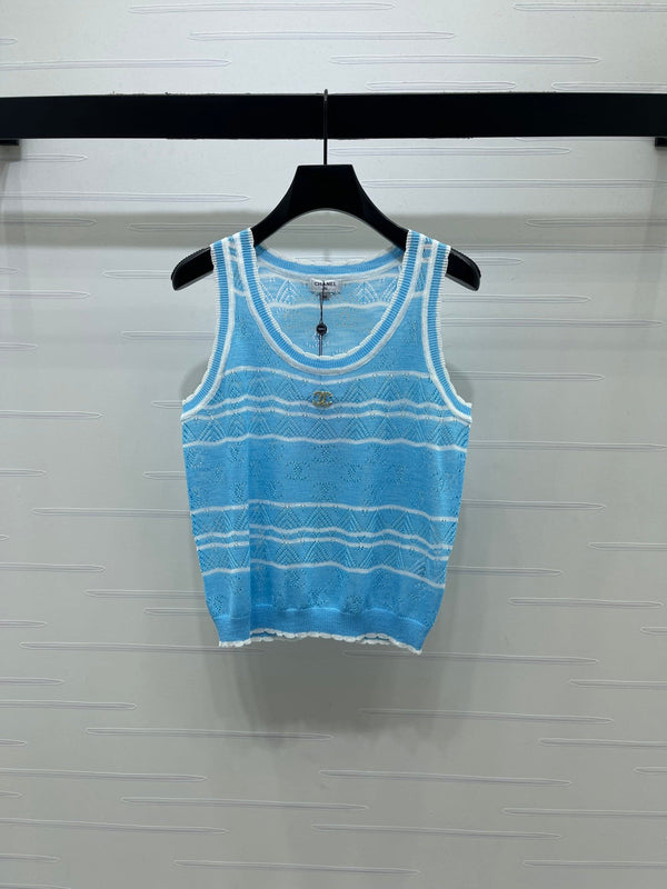 CC Openwork Knit Tank Top Tencel 406475