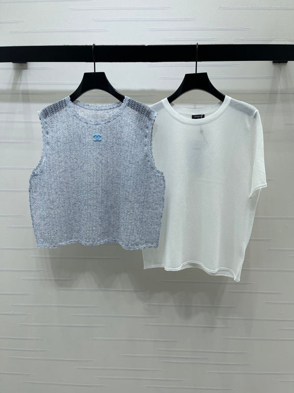 CC Knit Vest & T-Shirt Set Polyester 406436