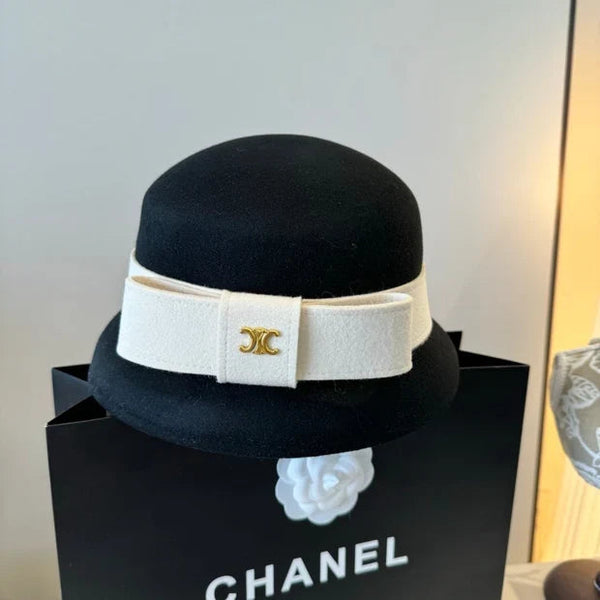 CC Bow Cashmere Bucket Hat 425553