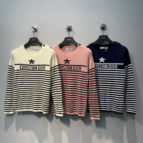 CD 26s Lucky Star Striped Knit Sweater Wool 413833