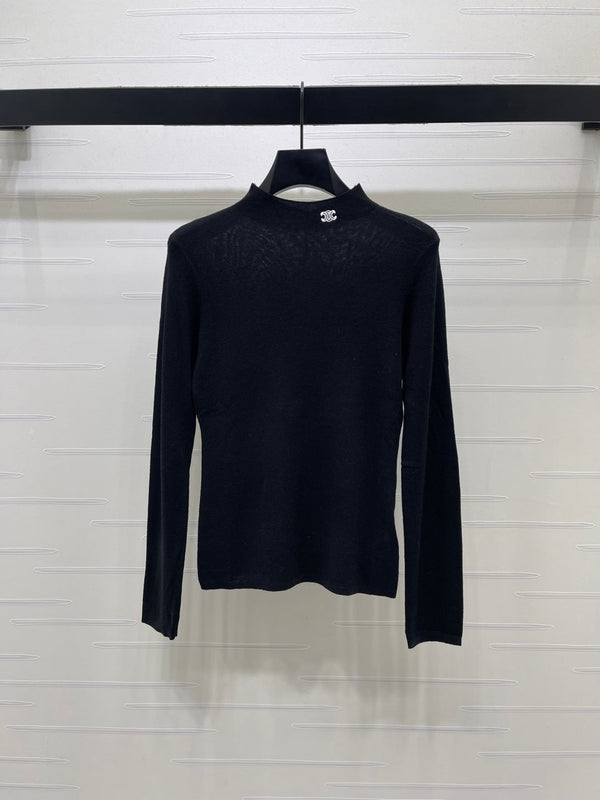 CE 26S Mock-Neck Sweater Triomphe Logo Wool 430335
