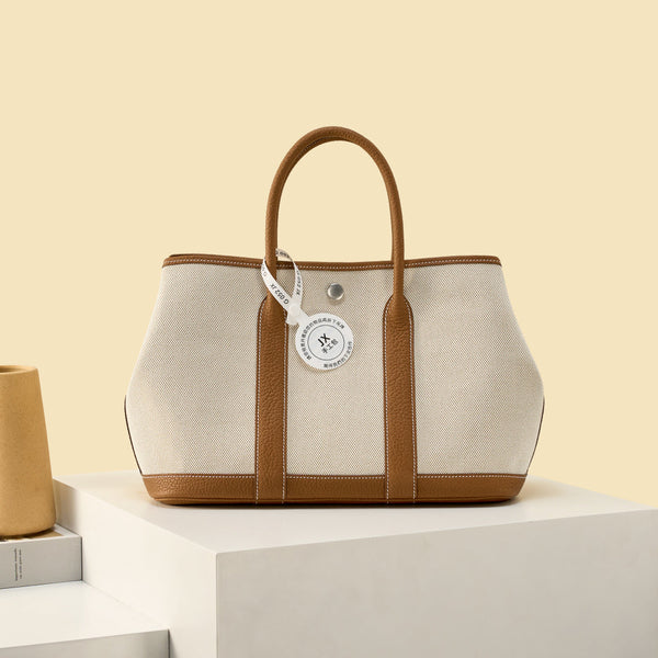 High-end Hermes 2026 Garden Party 23cm Bag Dutch Leather Canvas