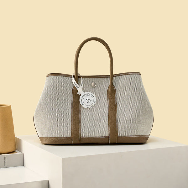 High-end Hermes 2026 Garden Party 23cm Bag Dutch Leather Canvas