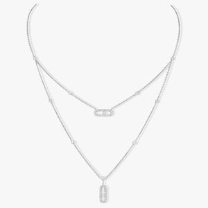 MOVE 2 ROW DIAMOND NECKLACE