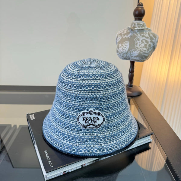 Prad Striped Bucket Wool Hat 477566