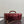 CC Large Flap Bag With Top Handle Burgundy Metallic Calfskin GHW