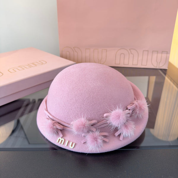 Miu Cashmere Bucket Hat 477664